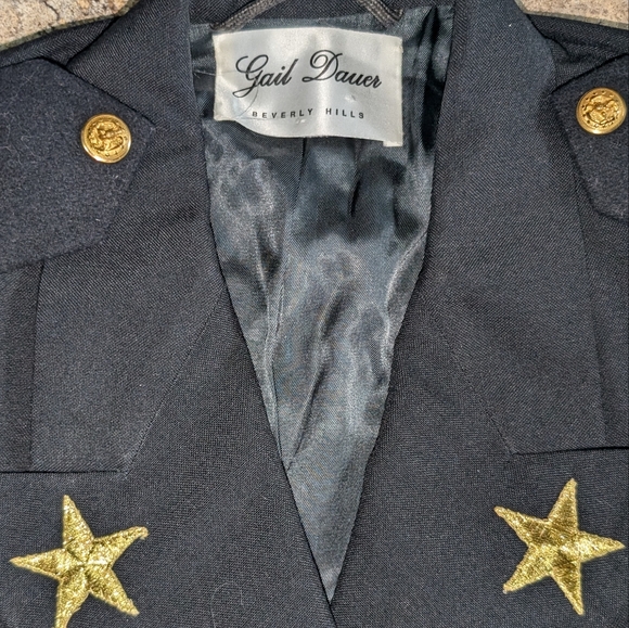 Gail Dauer Embellished Vintage 70s Military Dress Coat - Picture 6 of 13